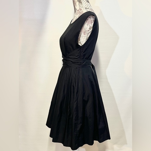 MELLODAY Black sleeveless Deep V back skater dress size L. - Picture 7 of 14